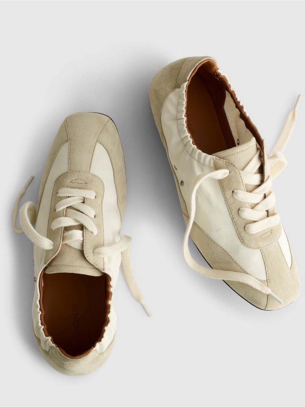 Madewell Cream and Tan Women's Sneakers